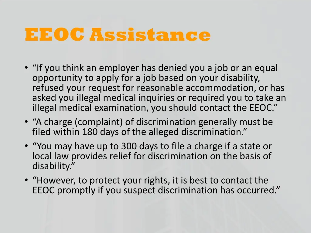 eeoc assistance