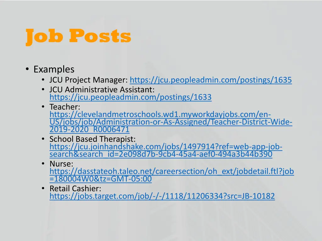 job posts 1
