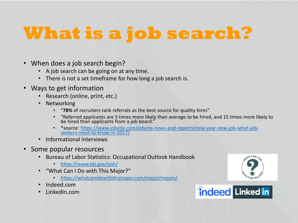 what is a job search