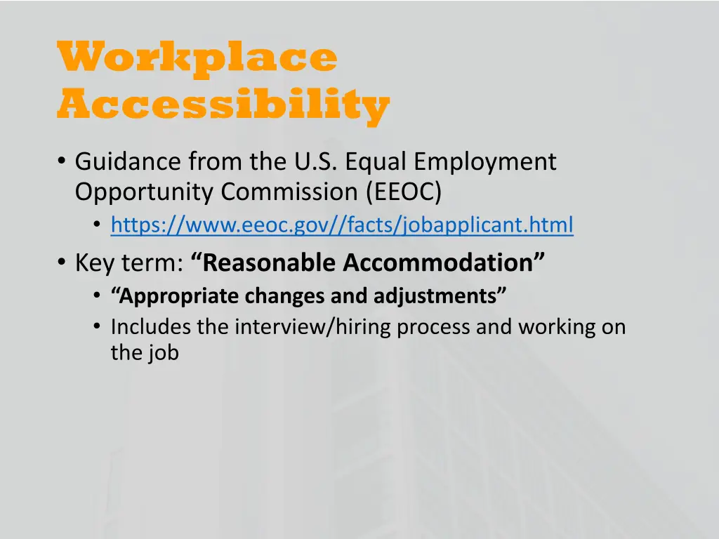 workplace accessibility