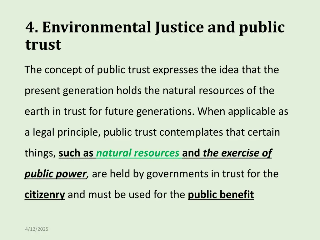 4 environmental justice and public trust 1