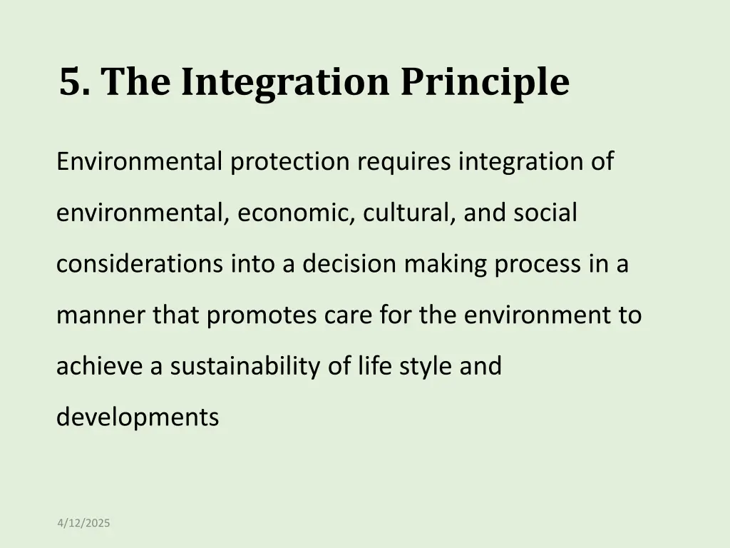 5 the integration principle
