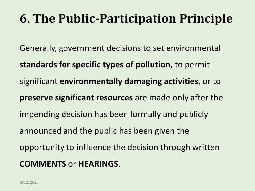 6 the public participation principle