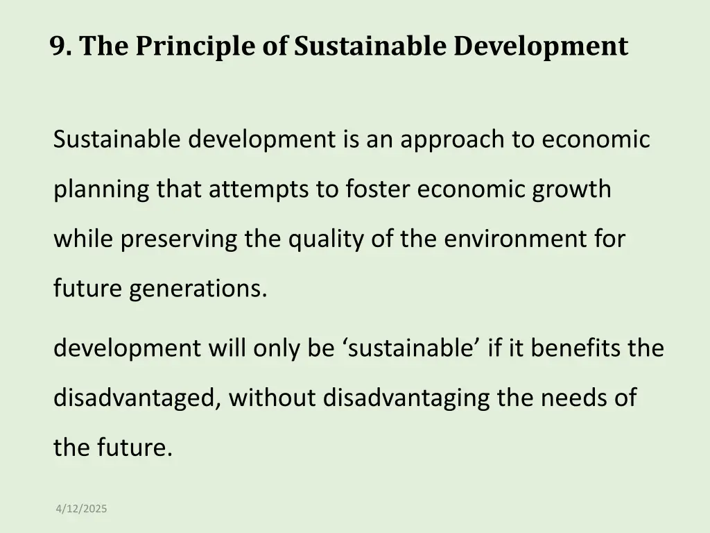 9 the principle of sustainable development 1