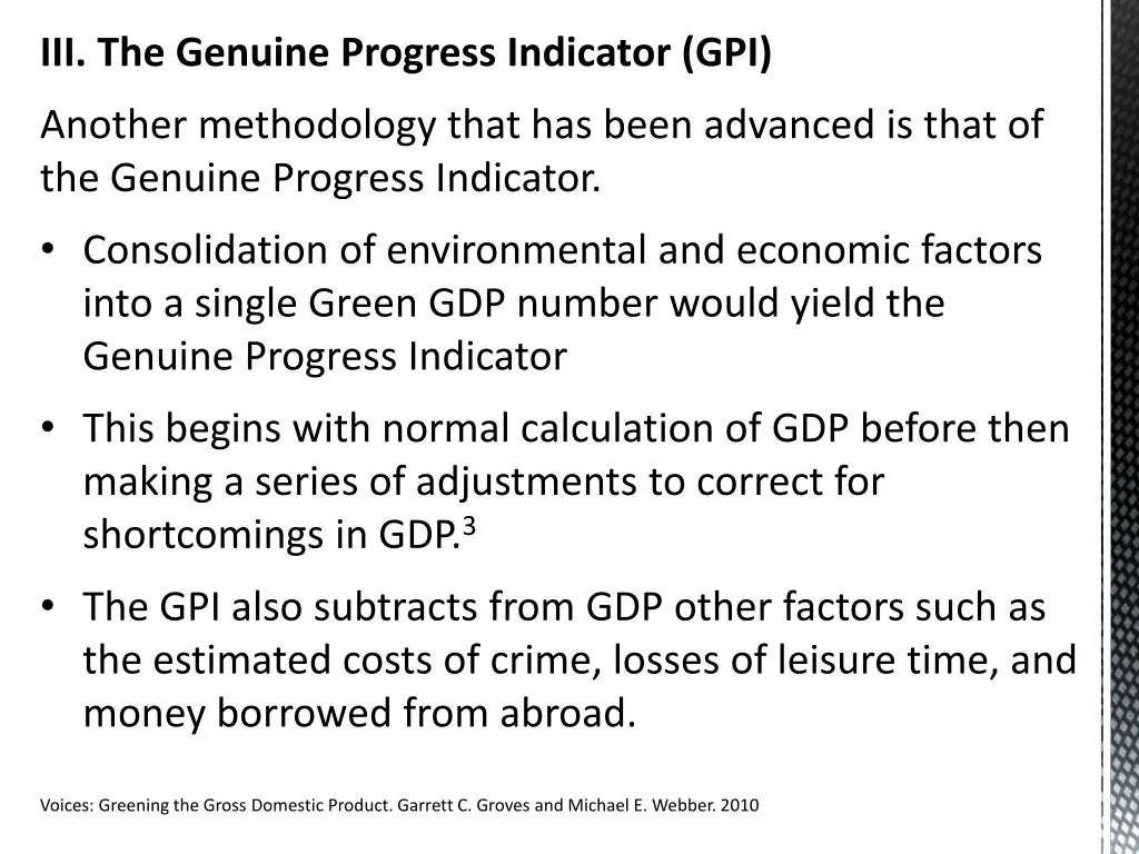 iii the genuine progress indicator gpi