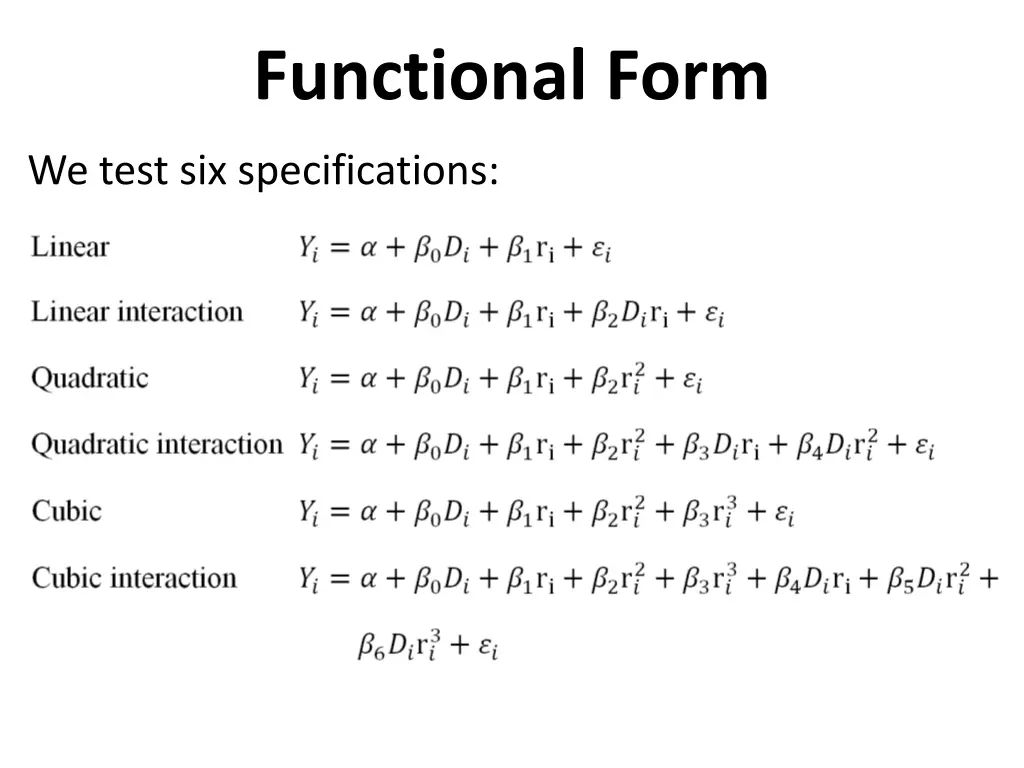 functional form