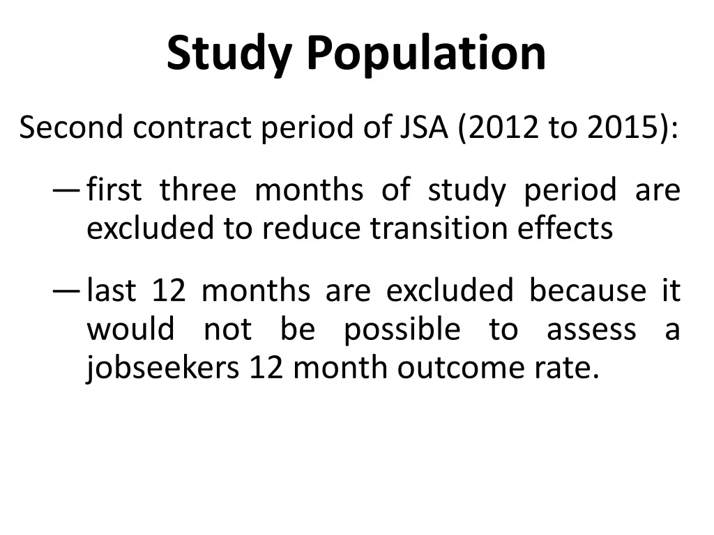 study population