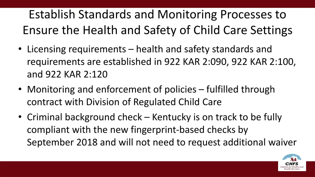 establish standards and monitoring processes