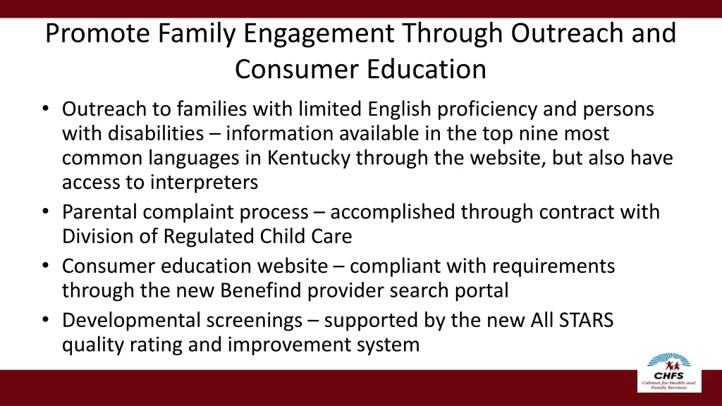 promote family engagement through outreach