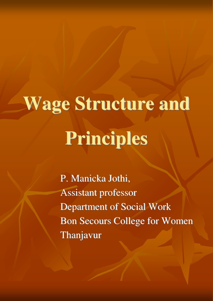 wage structure and