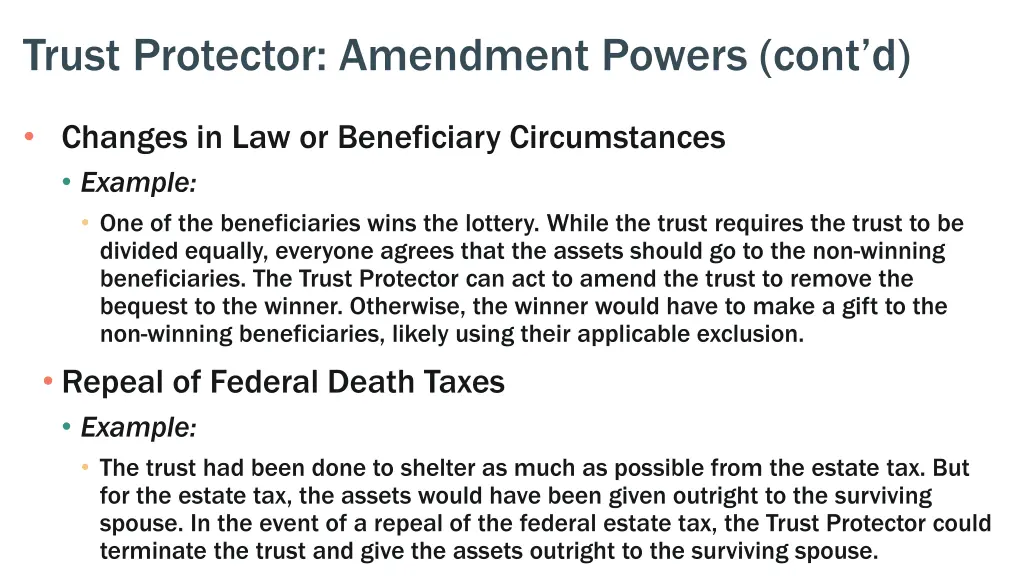trust protector amendment powers cont d