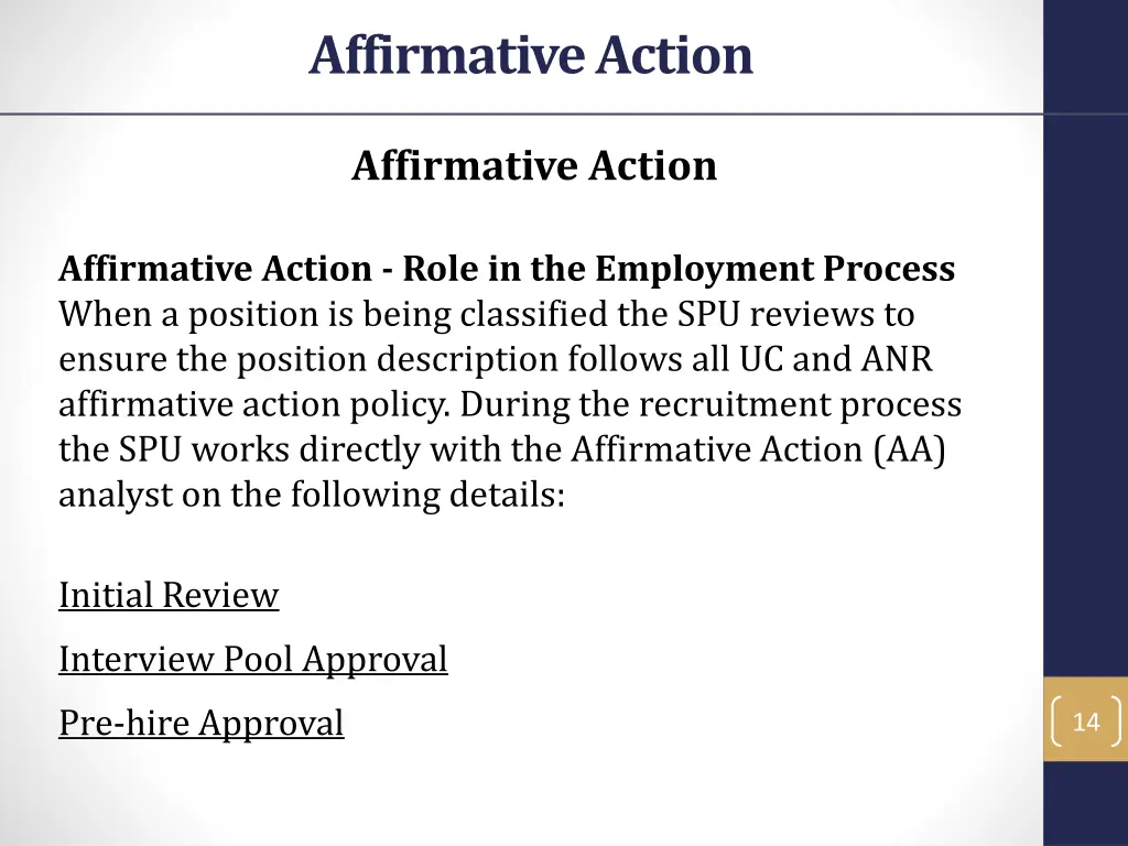 affirmative action