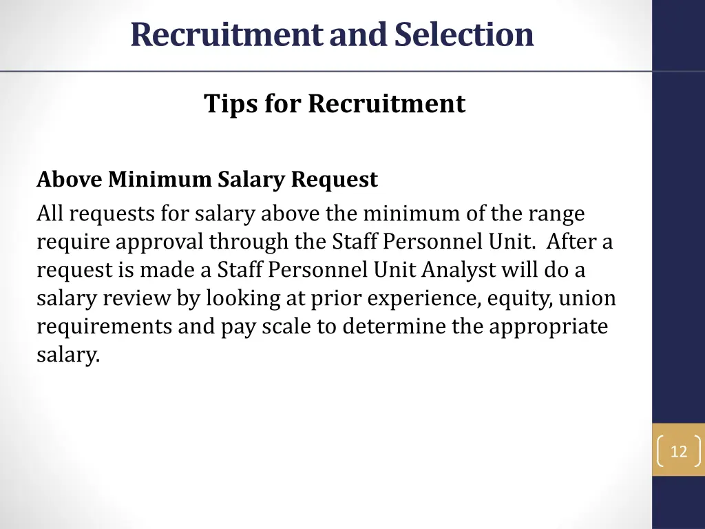 recruitment and selection 3