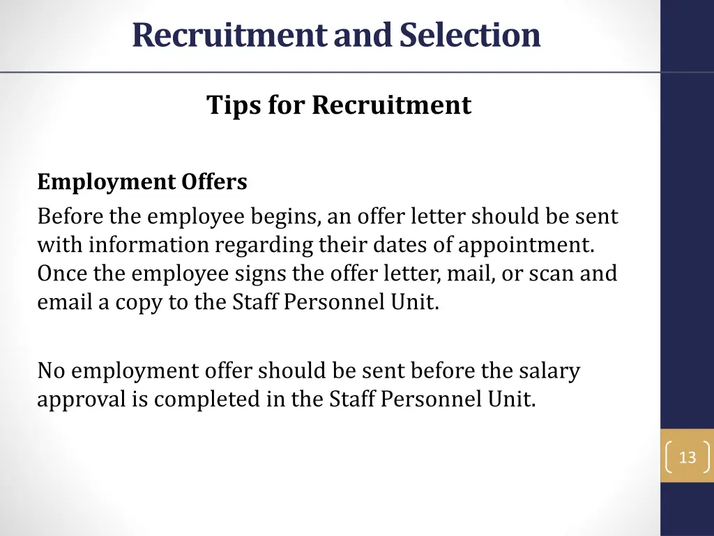 recruitment and selection 4