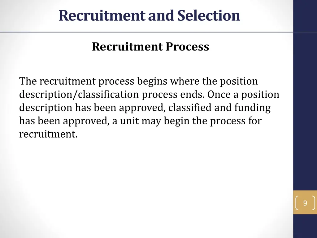 recruitment and selection