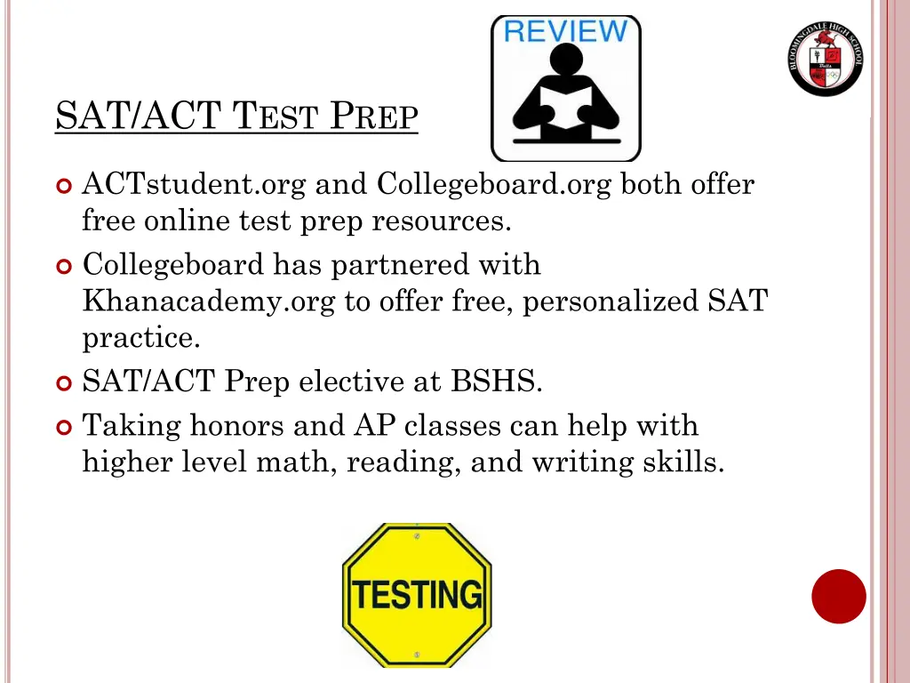 sat act t est p rep