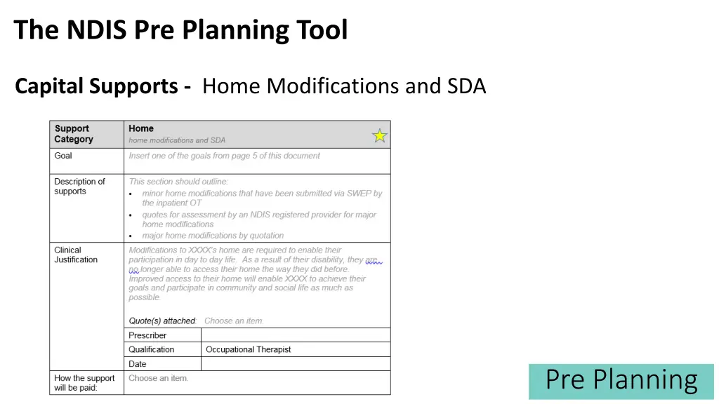 the ndis pre planning tool 24