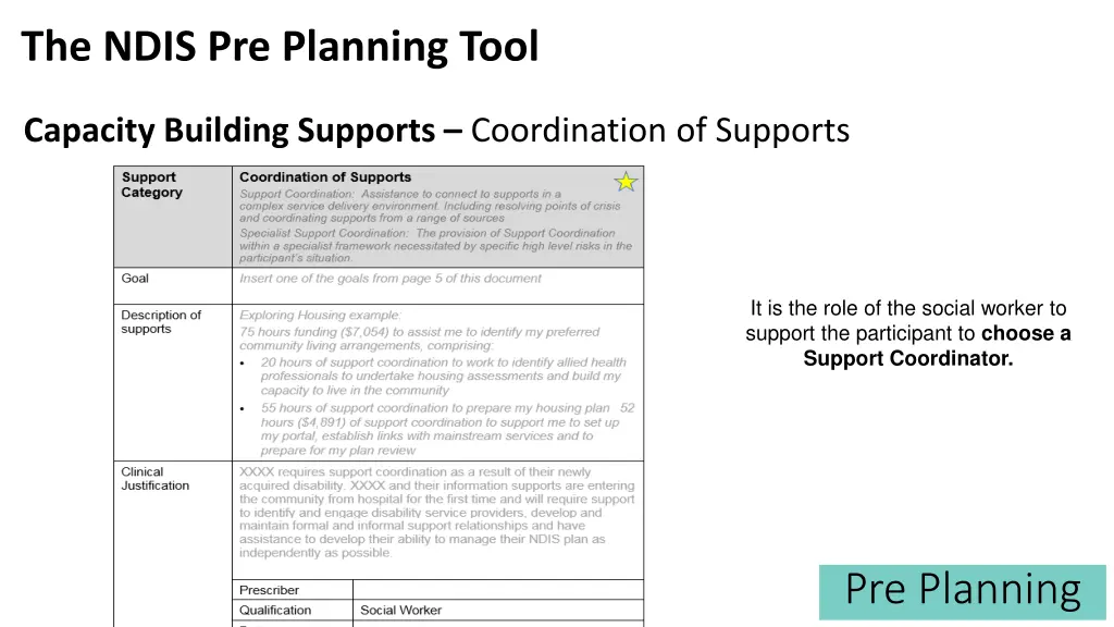 the ndis pre planning tool 30