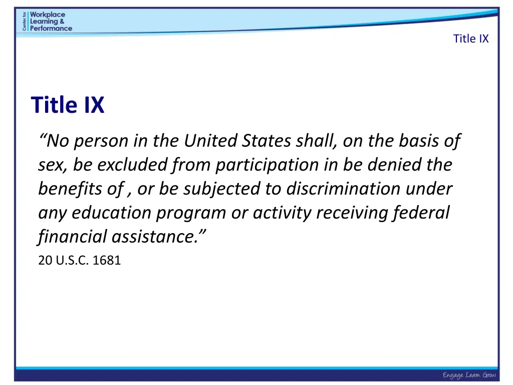 title ix 1