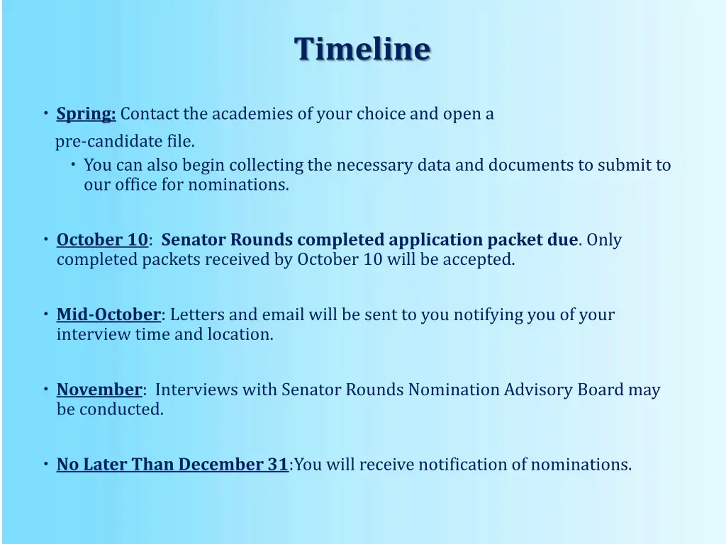 timeline