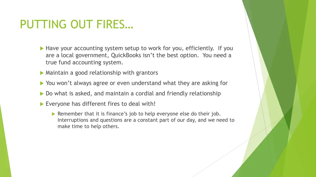 putting out fires 2
