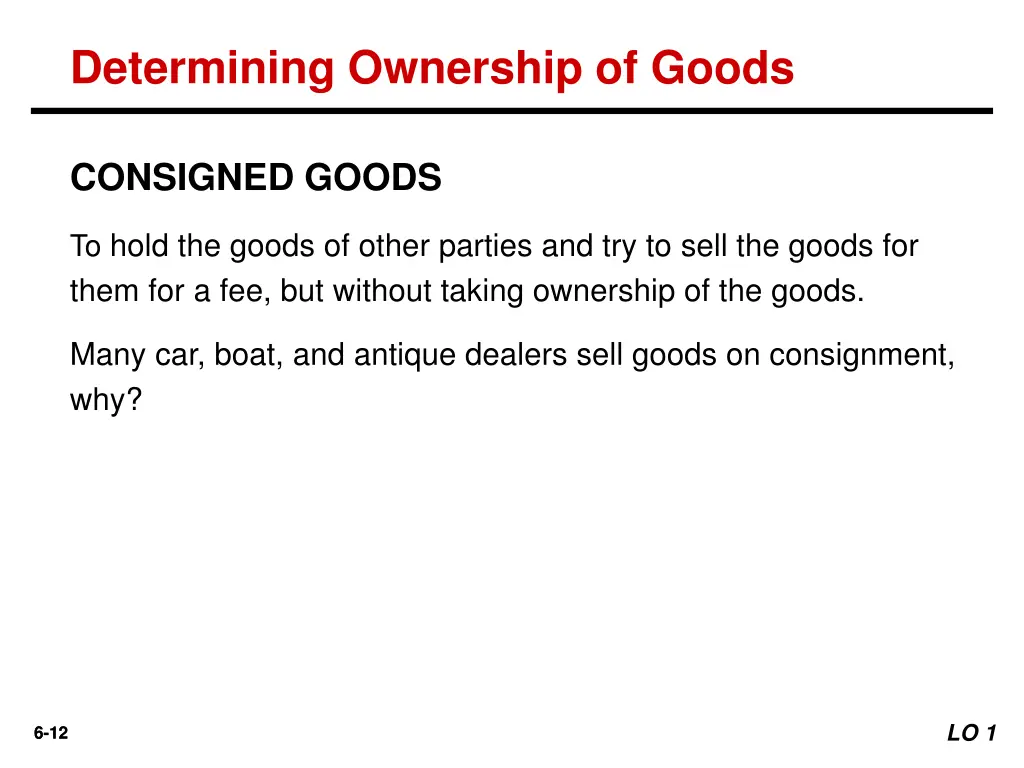 determining ownership of goods 2