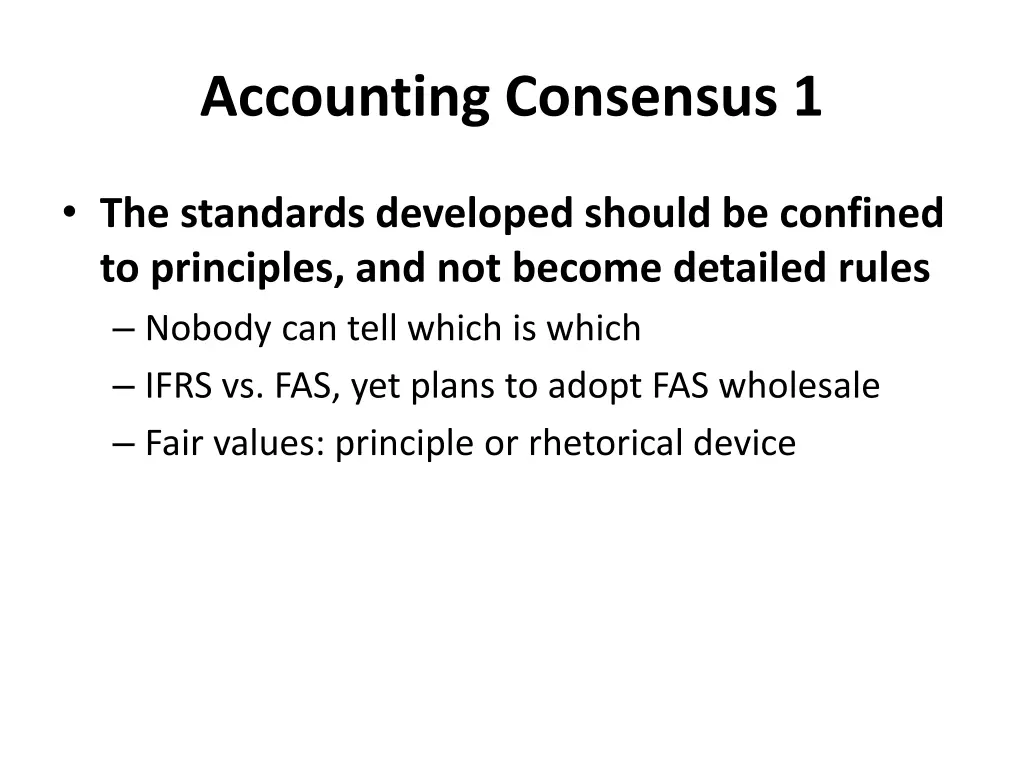 accounting consensus 1