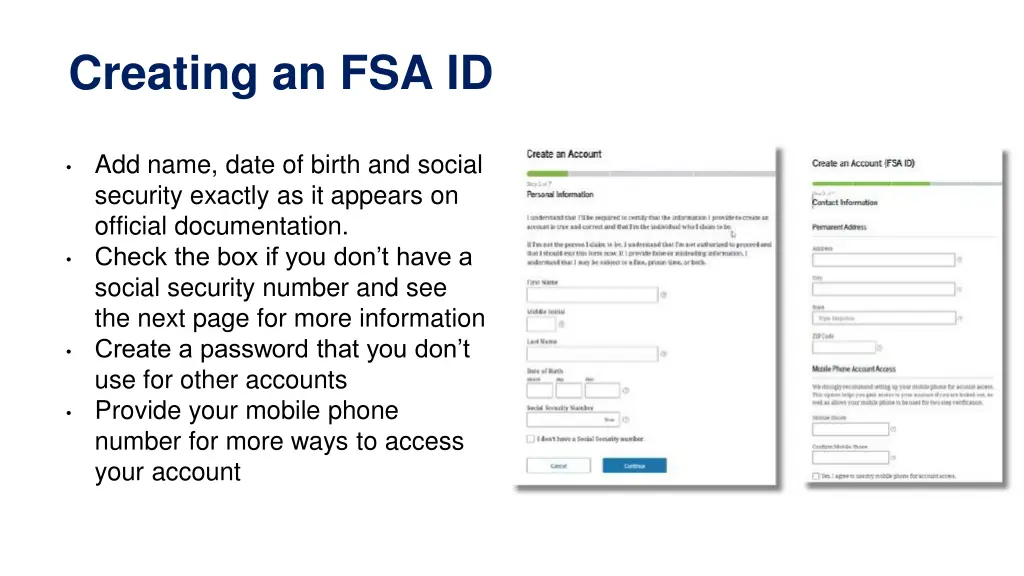 creating an fsa id 2