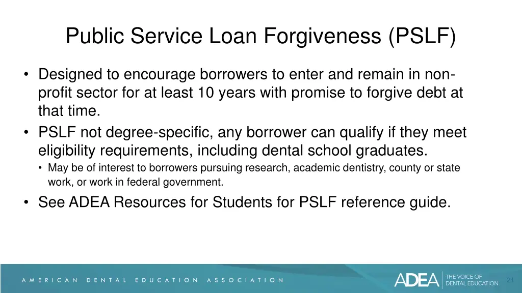 public service loan forgiveness pslf