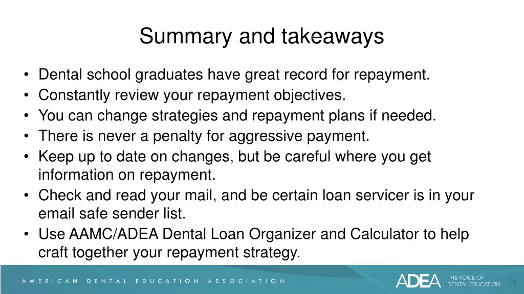summary and takeaways