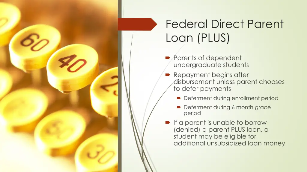 federal direct parent loan plus