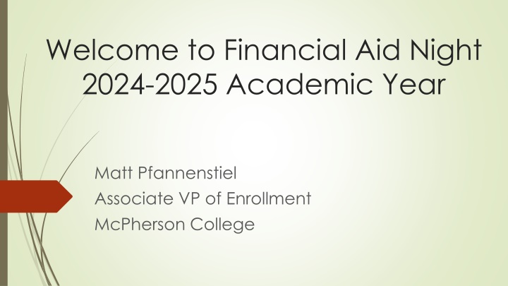 welcome to financial aid night 2024 2025 academic
