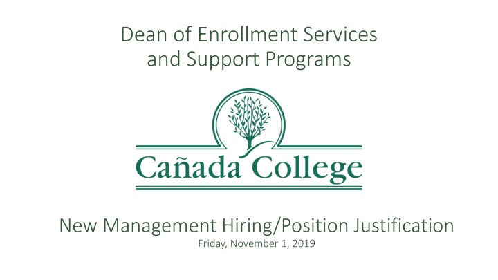 dean of enrollment services and support programs