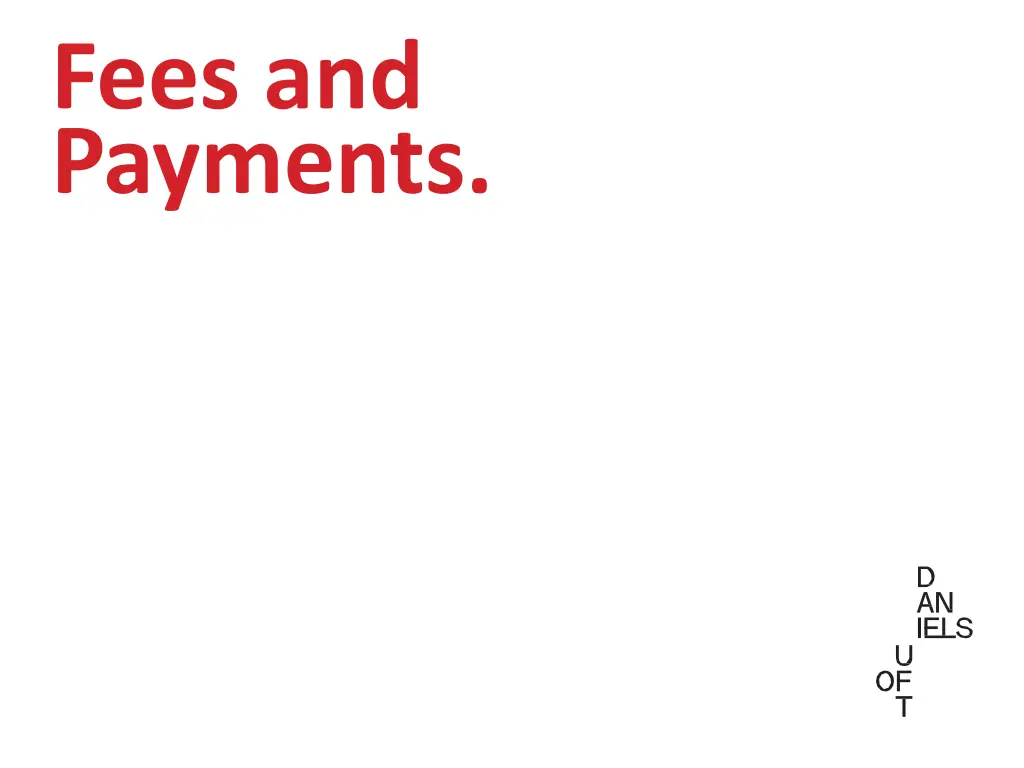 fees and payments