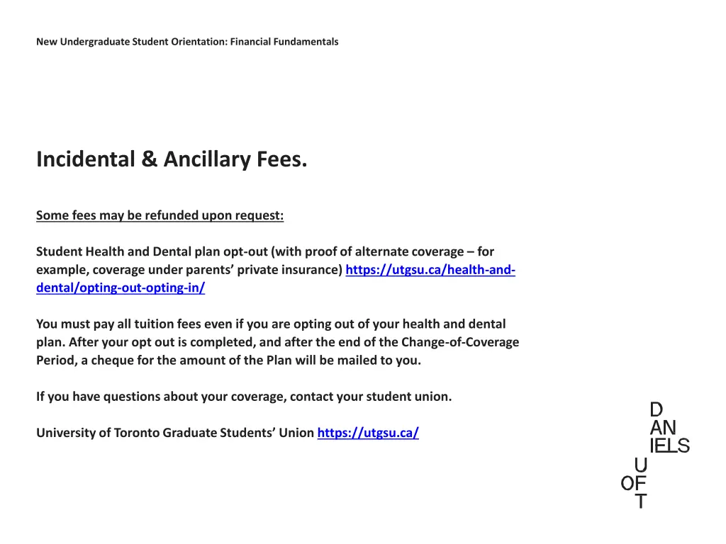 new undergraduate student orientation financial 2