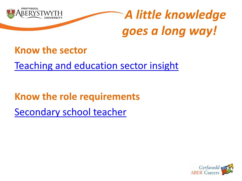 a little knowledge goes a long way