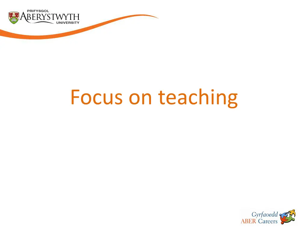 focus on teaching