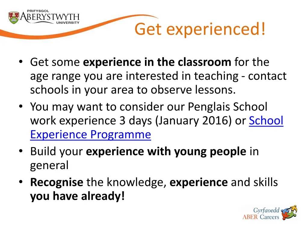 get experienced