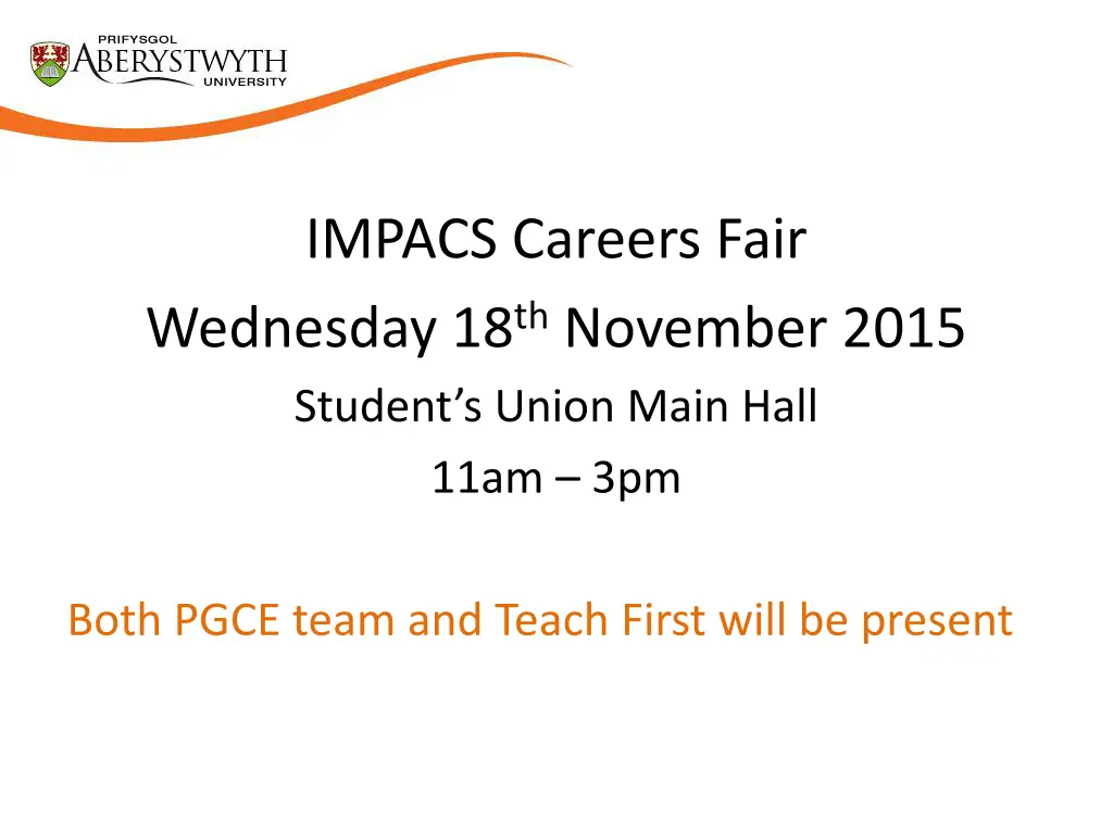 impacs careers fair wednesday 18 th november 2015