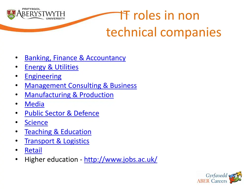 it roles in non technical companies