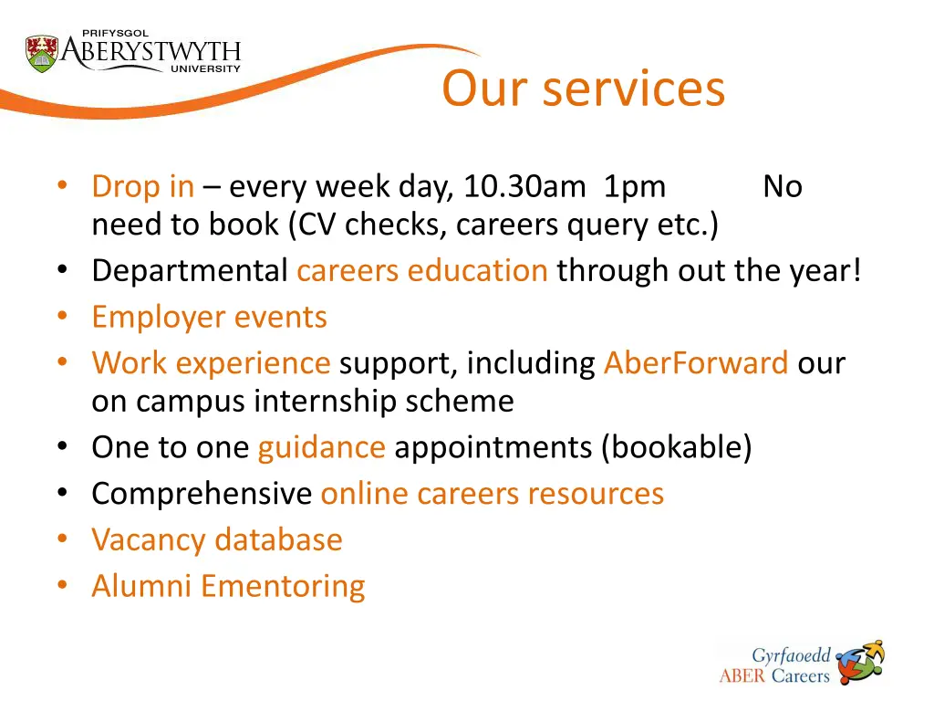 our services