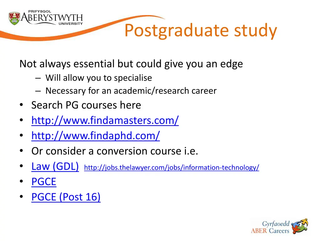 postgraduate study
