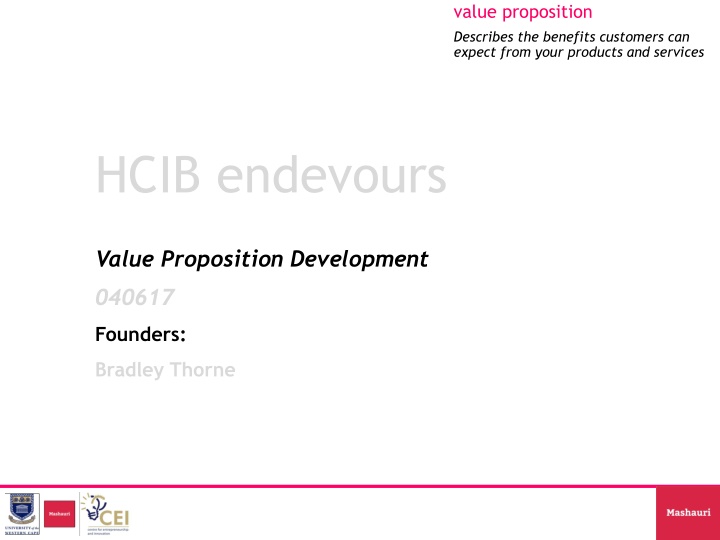 value proposition describes the benefits