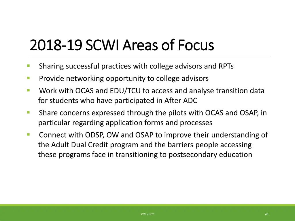 2018 2018 19 scwi areas of focus 19 scwi areas
