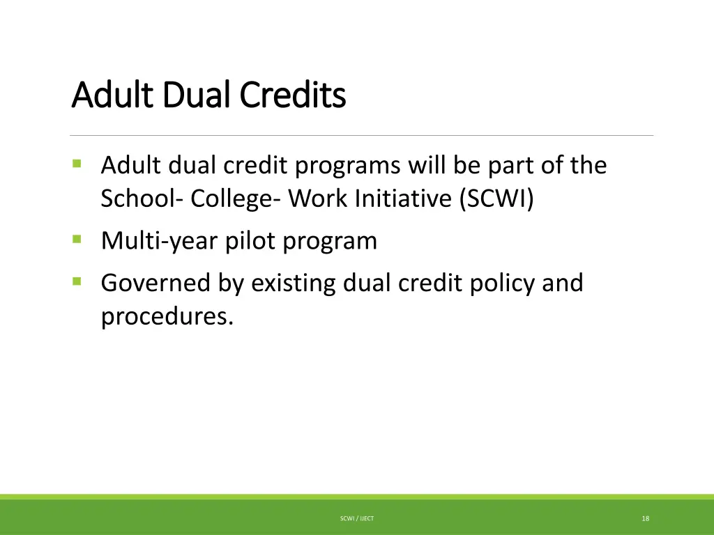 adult dual credits adult dual credits