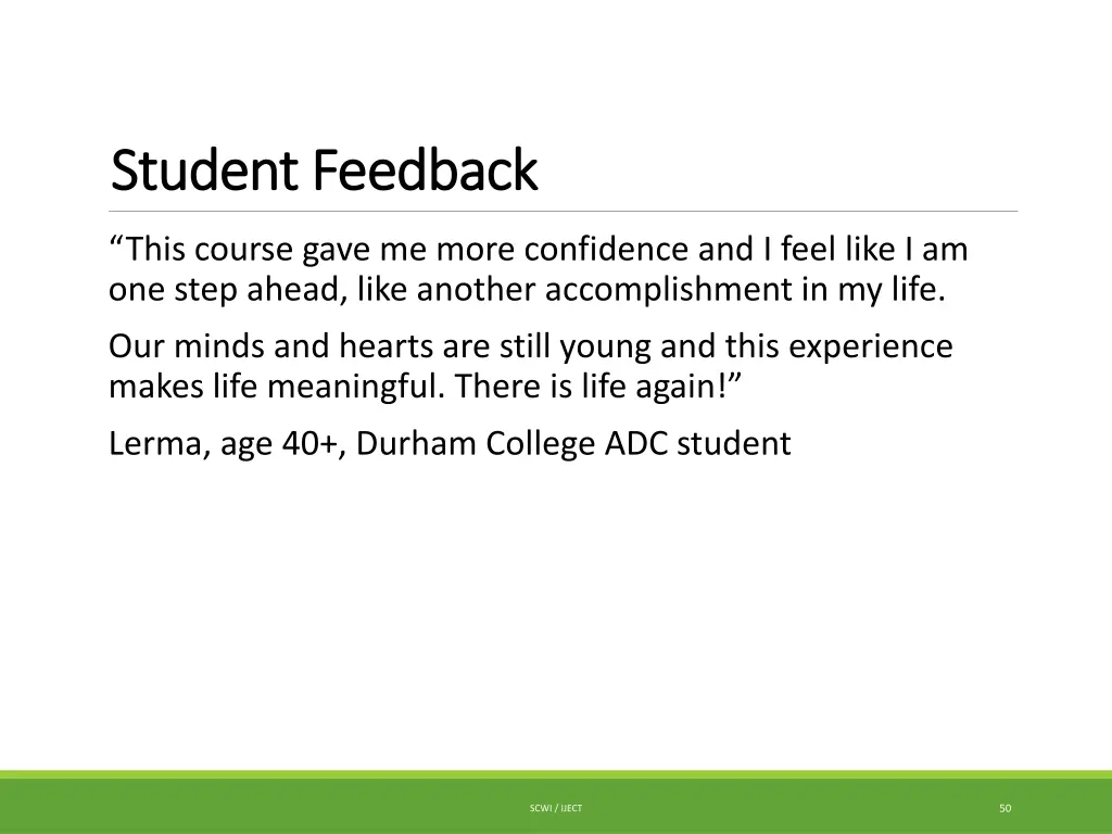 student feedback student feedback 4