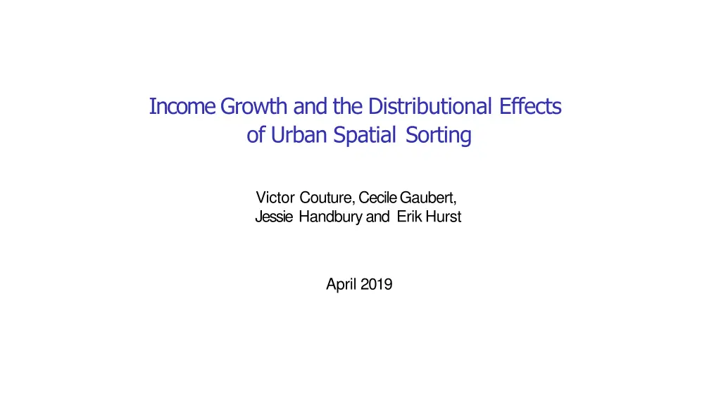 income growth and the distributional effects