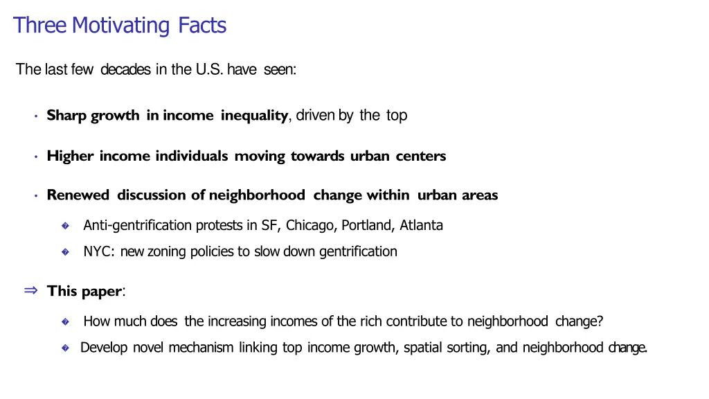 three motivating facts 1