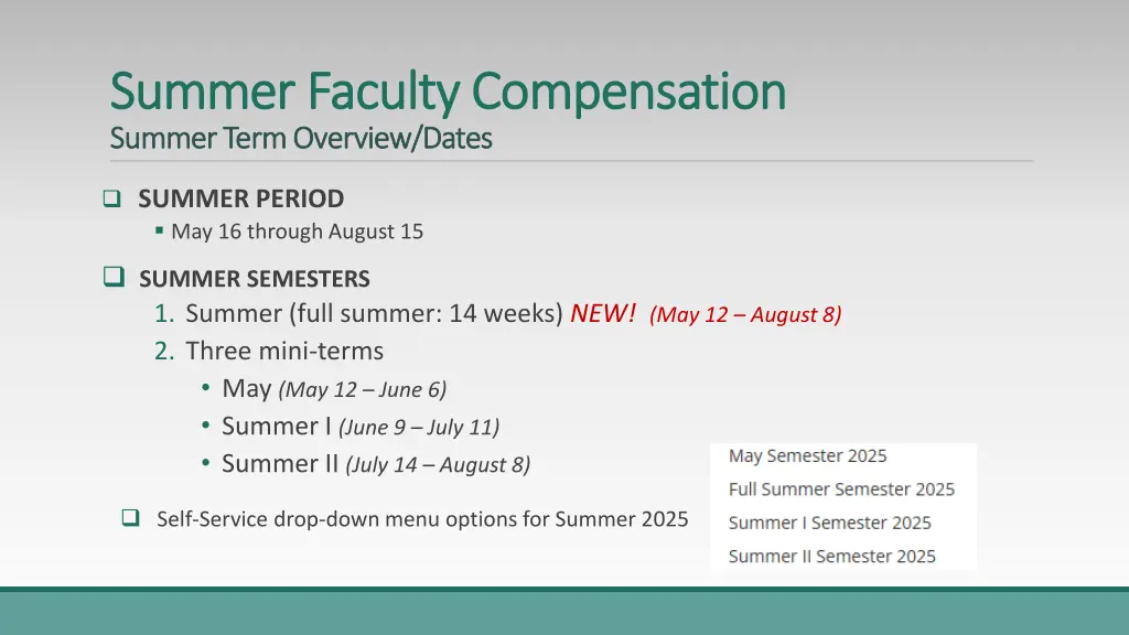 summer faculty compensation summer faculty 1