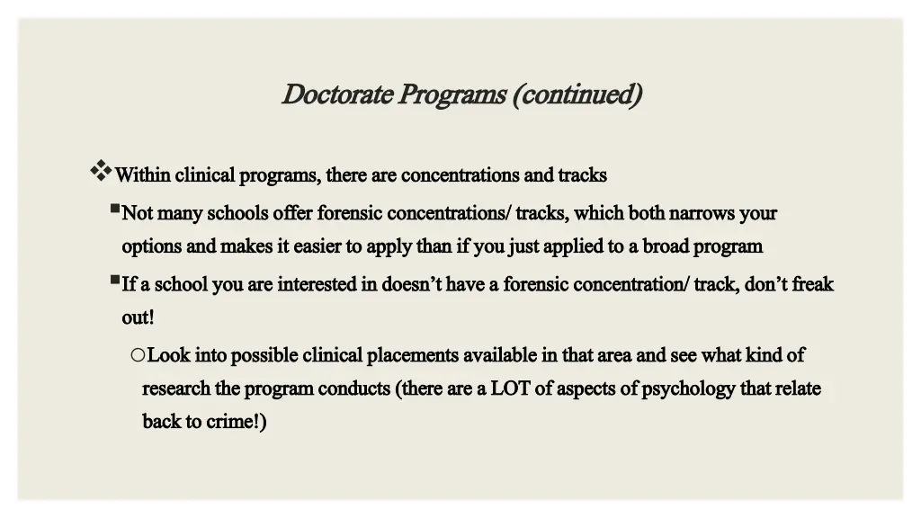 doctorate programs continued doctorate programs